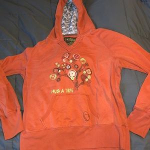 Hug a Tree floral hoodie